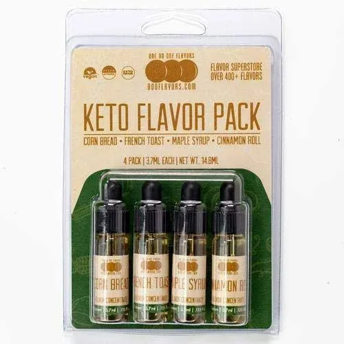 OOOFlavors OOOFlavors Best of the Bake Flavor Extracts - Pack of 4 Highly Concentrated Cooking Extracts and Flavorings - Keto Friendly Flavored Extracts for Baking, Candies, Dessert, more