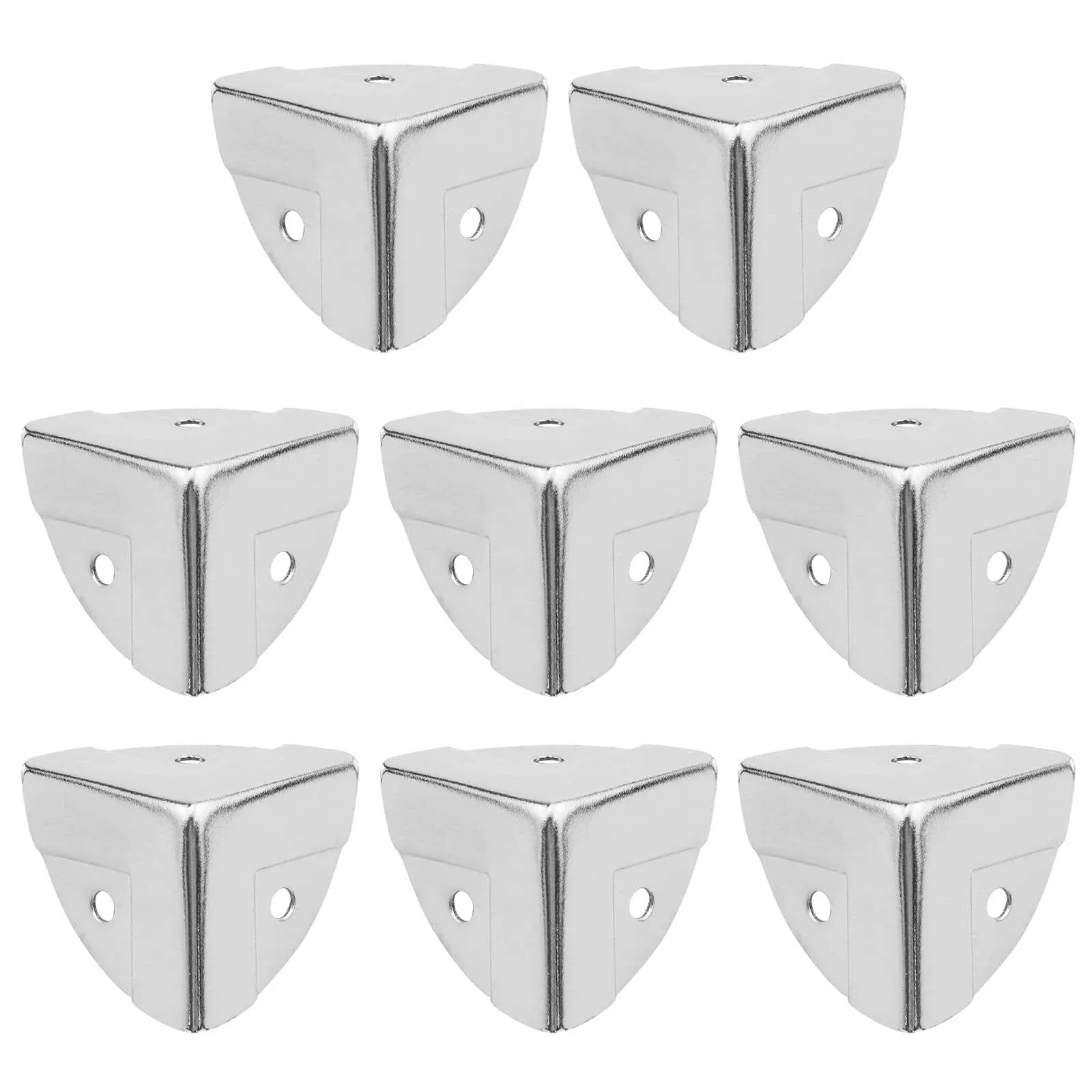 T Tulead 8PCS Corner Protectors Iron Edge Guard Silver Corner Brackets Furnit...