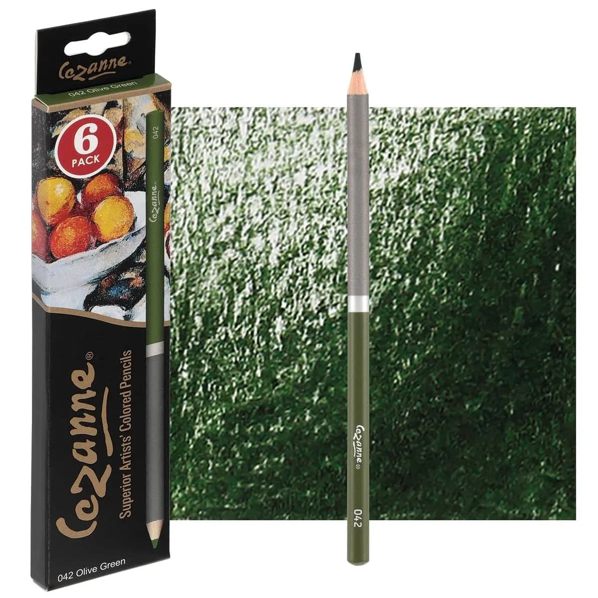 Cezanne Colored Pencils - Olive Green, Box of 6