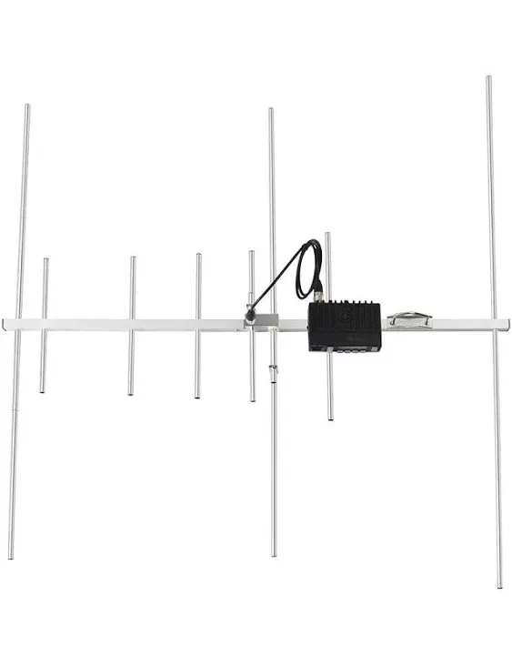 HYS Dual Band Yagi Antenna, 2Meter 70CM 144/430Mhz 9.5/11.5dBi Outdoor Base Antenna with Bracket Mount for Yaesu Midland Motroola Kenwood Mobile Base Radio Transceiver