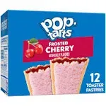 Pop-Tarts Toaster Pastries, Cherry, Frosted - 12 toaster pastries, 20.3 oz