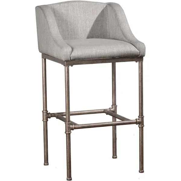 Hillsdale Dillon Stool, Barstool, Textured Silver