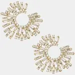 Ettika Crystal Stardust Statement Earrings in Gold