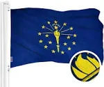 Indiana State Flag 210D Embroidered Polyester 3x5 Ft