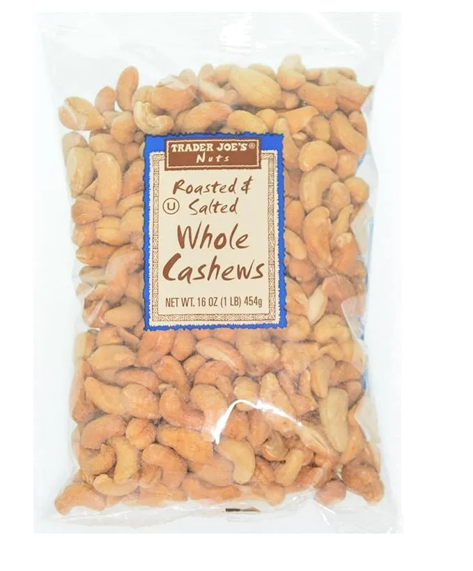 Trader Joe's Roasted and Salted Whole Cashews, 1 lb