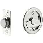 Emtek 2145US26 Round Tubular Privacy Pocket Door Lock Polished Chrome