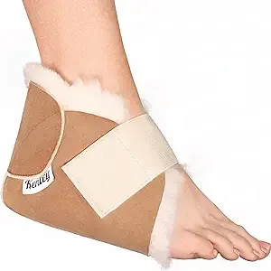 Kenley Heel Protectors for Pressure Sores - 100% Medical Sheepskin - Heel ...