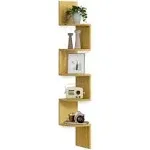 Corner Shelf Wall Mount 5-Tier Floating Corner Bookshelf Plant Shelf for Bedr...