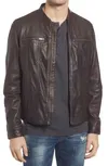 Shop John Varvatos Moto Leather Jacket - 100% Exclusive In Chocolate