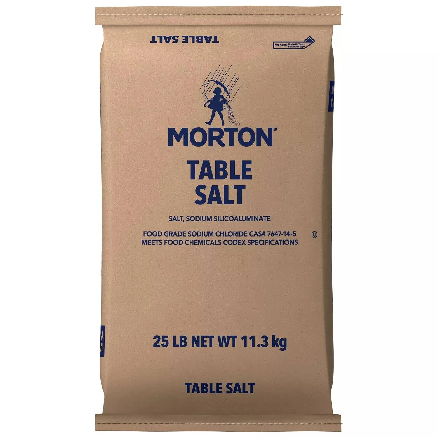 Morton 25 lb. Bulk Non-Iodized Table Salt