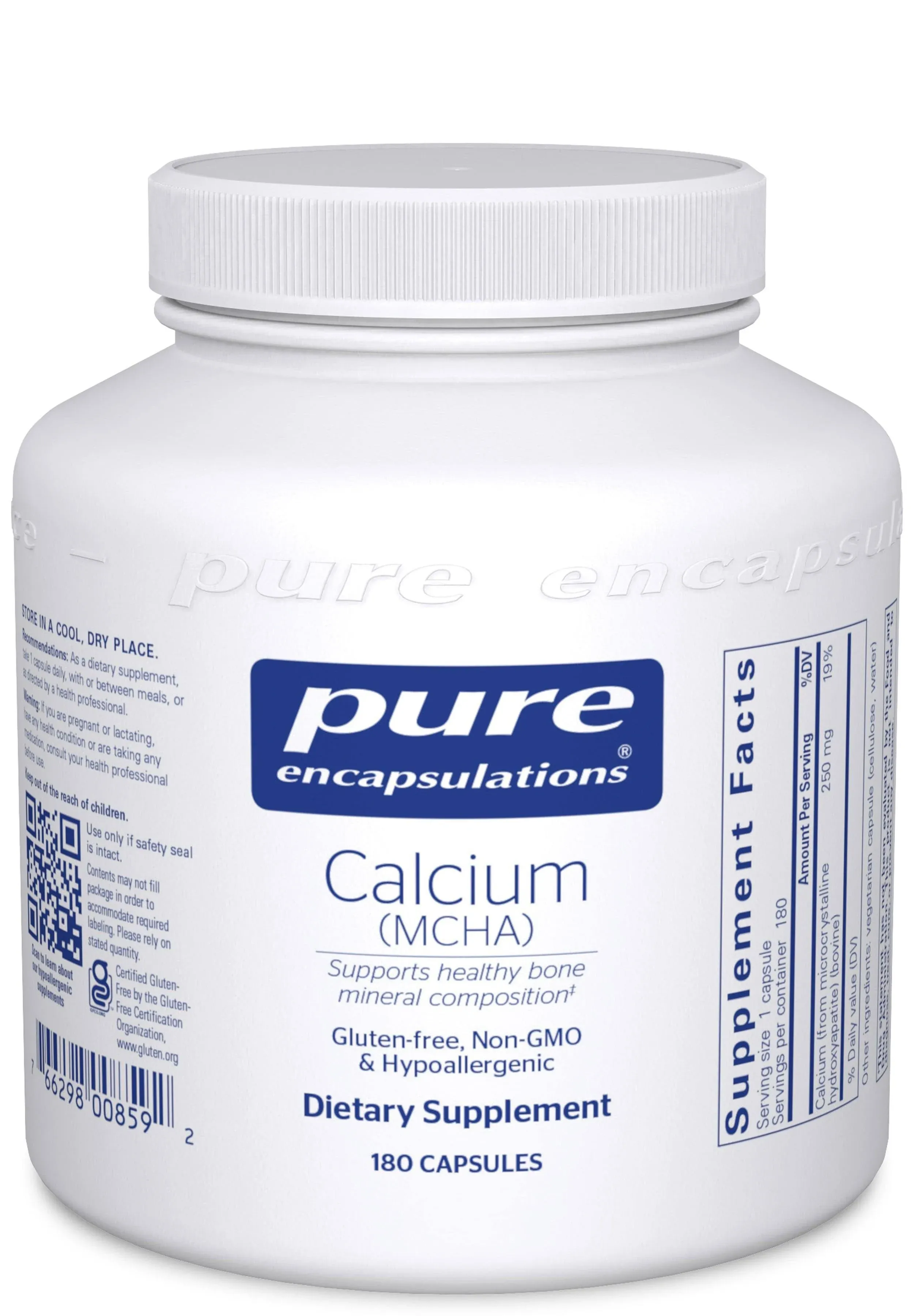 Pure Encapsulations - Calcium (MCHA) 180 Capsules