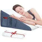 Welzona Wedge Pillow with Extra Replaceable Washable Covers 2024 New 12'' Bed Wedge Pillow for Sleep Apnea