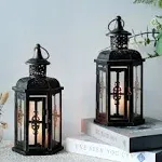 10 inch High Vintage Style Hanging Lantern（Set of 2 ）