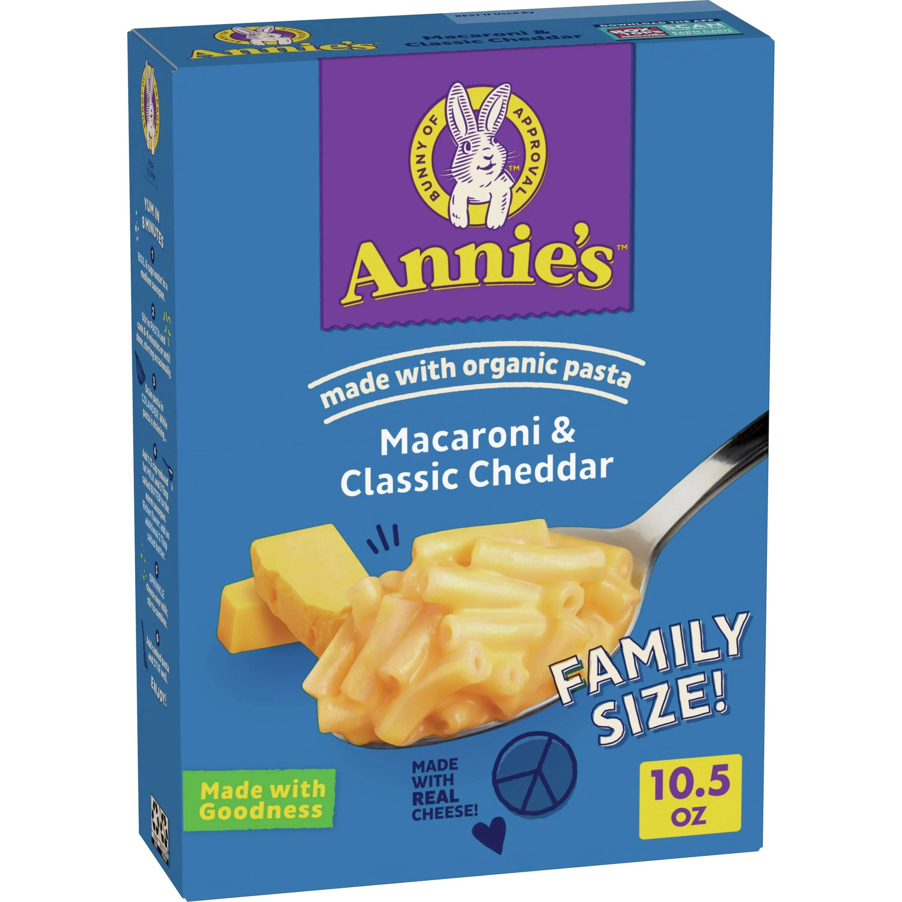 Annie's Macaroni & Classic Cheddar, Cheese, 4 Pack - 4 pack, 6 oz cartons