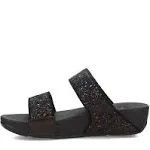 Women's Fitflop, Lulu Glitter Slide Sandal Black 8 M