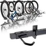 GoSports 6 ft Wall Mounted Bike Rack for Garage - Vertical Storage for 4 to 6 Bicycles