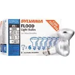 Sylvania 15676 R20 130-Volt 45-Watt Reflector Indoor Flood Light Bulbs, Incandescent Light (Pack of 6)