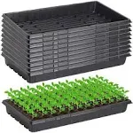 10 Pcs Gardening Trays Without Drain Holes - 20×10 Inch Universal 1020 Farm Feed Plate Plantation Seedlings Greenhouse Container Seed Starter for Microgreens Sprouts Wheatgrass Poultry