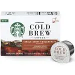 Starbucks Cold Brew Coffee Caramel Dolce Flavored Single-Serve Coffee Concentrate Pods 6 Count (Pack of 6)