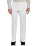 Cubavera Men's Linen Blend Flat Front Pants in Bright White