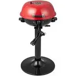 1600W Electric BBQ Grill with Removable Non-Stick Warming Rack-Red | Costway