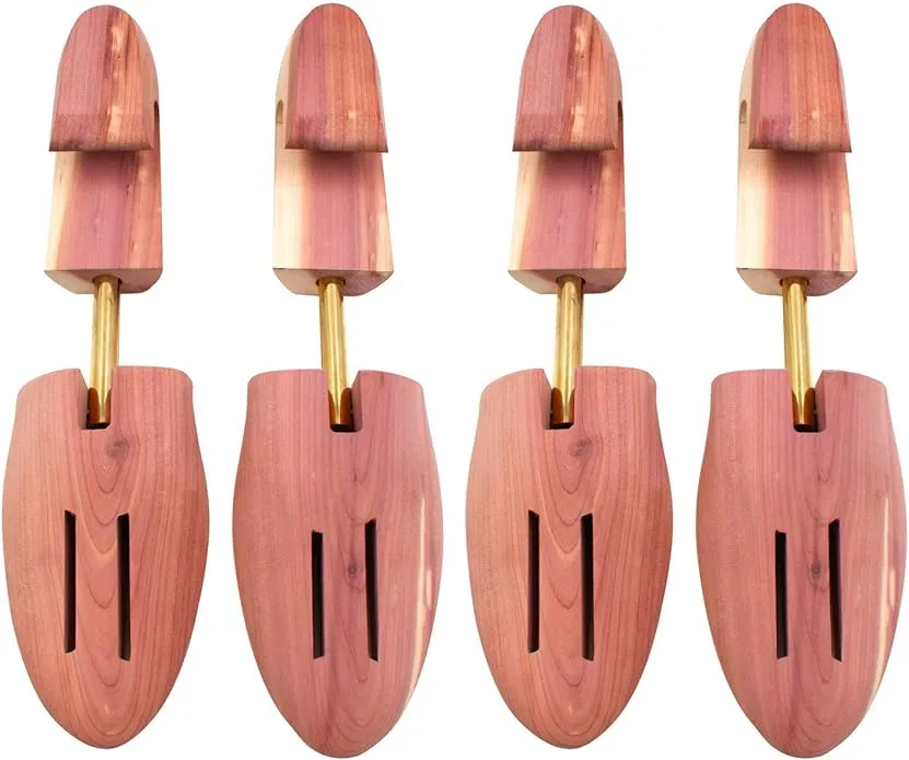 Kilocircle Men's Red Cedar Wood Shoe Tree Single Tube 2 Packs