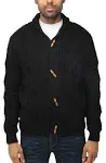 Men's Shawl Collar Cable Knit Cardigan