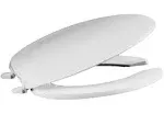 Centoco 620-001 White Elongated Premium Plastic Toilet Seat With Open front