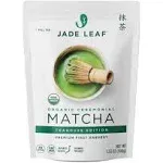 Jade Leaf Organic Ceremonial Grade Matcha Green Tea Powder - Teahouse Edition Premium First Harvest - Authentic Japanese Origin (3.53 Ounce Tin)