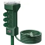 Kasonic 24 Hour Outdoor Stake Timer, 6 Outlets 6 ft Extension Cord Mechanical Power Timer for Holiday Light, Yard Garden