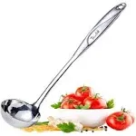 BAERFO High Grade Kitchen Ladle, Soup Ladle,Cooking Ladle for Soup,Heat-proof Design of Hollow Handle,Stainless Steel Ladle for Cooking(4ouce/13.5