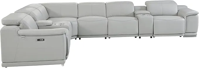 Blackjack Furniture Venice 8 Piece Sectional Sofa with 4-Power Recliners ...