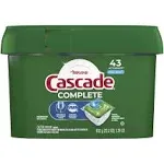 Cascade Complete ActionPacs 06081 Fresh Scent Automatic Dishwasher Detergent Pod 63 Count - 3/Case