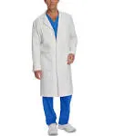 Landau Men's Essential Lab Coats Classic Relaxed Fit Breathable 3 Pockets Button Full-Length Lab Coat Scrub, Style 3138