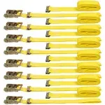 Zeuli Ratchet Straps 8-Pack 15 Feet - 1466 lbs Load Cap with 2‘’*15’, Yellow 