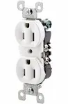 Leviton 018-12650-00W 15 Amp White Co/ALR Receptacle