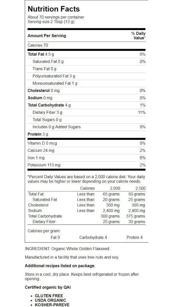 Bob's Red Mill Flaxseed Meal, Golden Organic 32 oz.