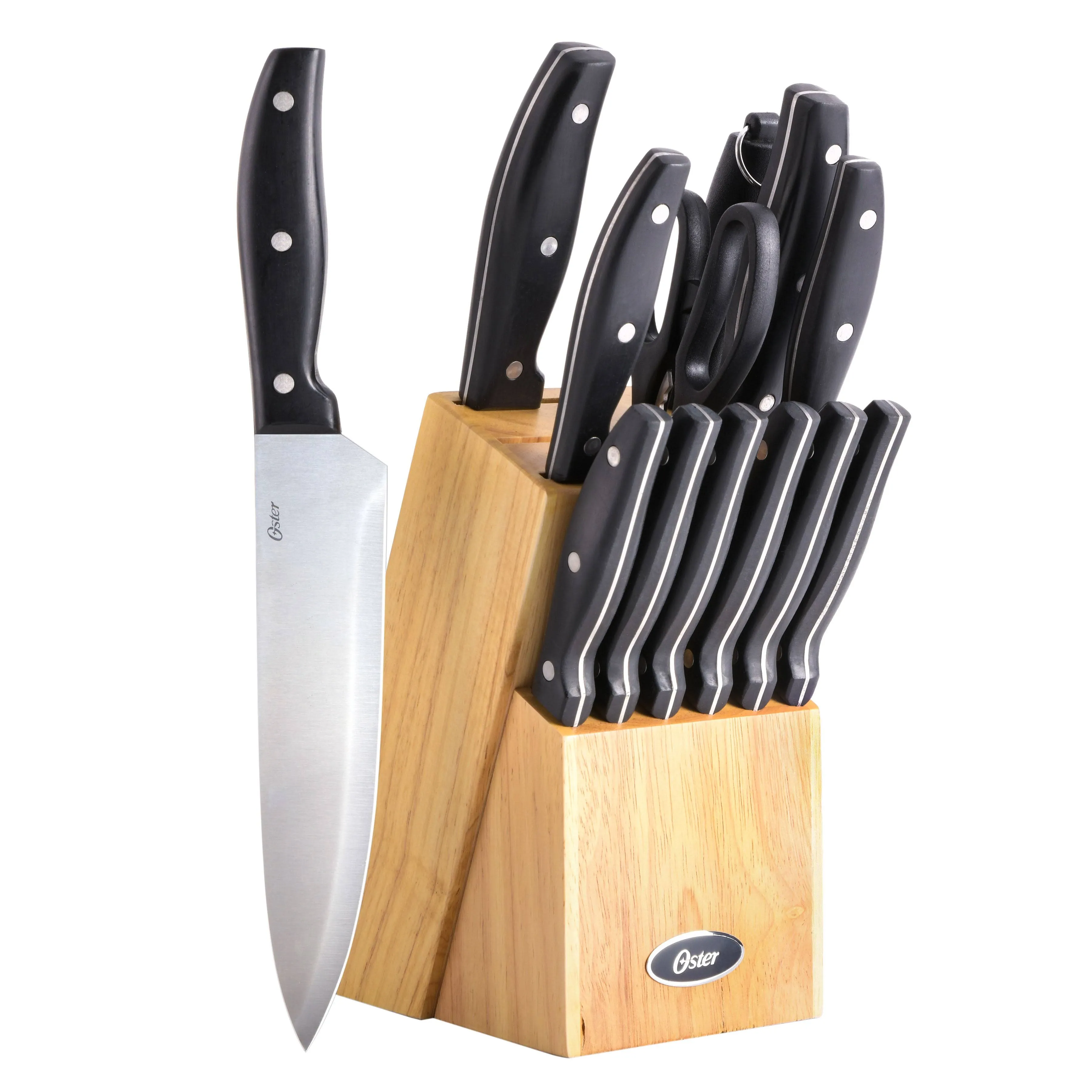 Oster Granger 14 Piece Stainless Steel Cutlery Set W/Wood Block