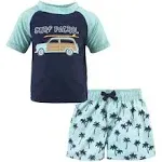 Hudson Baby Swim Rashguard Set, Surf Car