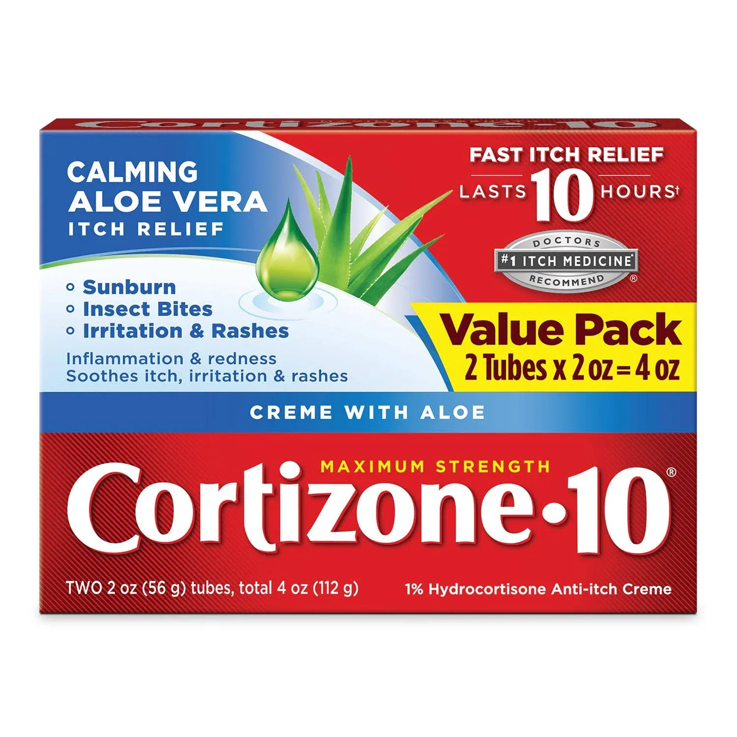 Cortizone 10 Easy Relief Applicator Anti-Itch Liquid 1.25 oz With Healing Aloe