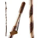 Brazos Rustic Wood Walking Stick, Twisted Hickory, Traditional Style Handle, for Men & Women, Made in the USA, 48"