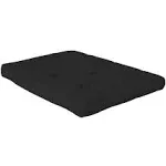 DHP Eve 8 Inch Thermobonded High Density Polyester Fill Futon Mattress, 8 in, Black