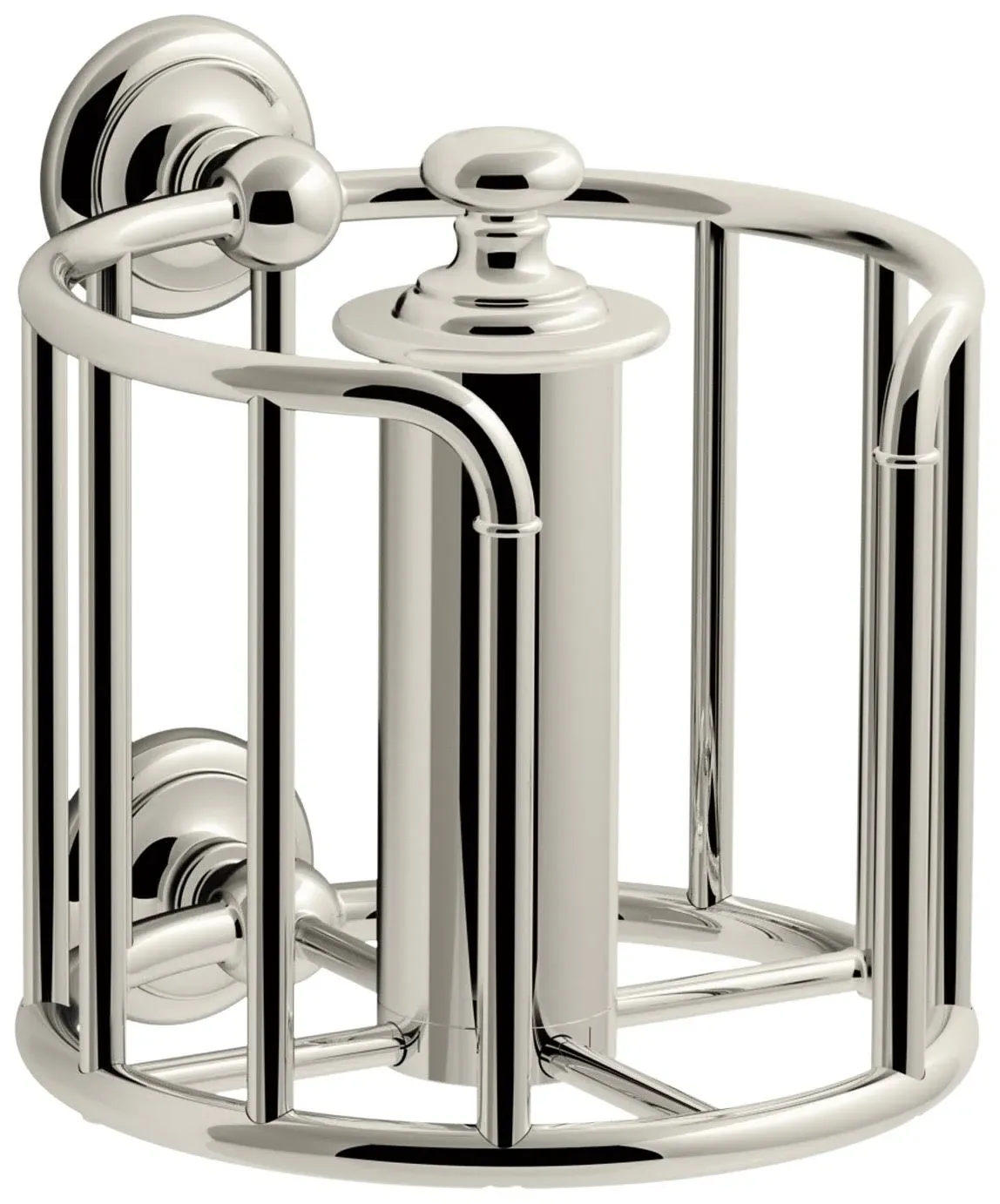 KOHLER K-72576-SN Artifacts Toilet Tissue Carriage, Vibrant Polished Nickel