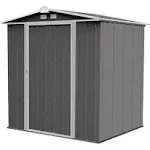 Arrow Ezee Shed Steel Storage 6ft. x 5ft., Low Gable, Charcoal with Cream