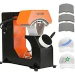 VEVOR 3-in-1 Auto Hat Heat Press Machine for Caps - No Crease, Automatic Release&Press Knob-Style Digital Control Panel, with 3pcs Interchangeable Platens(6.6" x 2.7", 6.6" x 3.8", 6.1" x 3")