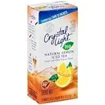 Crystal Light Sugar-Free Lemon Iced Tea Naturally Flavored Powdered Drink Mix 72 Count Pitcher Packets