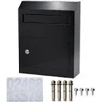 VORVIL Mail Drop Box with Lock for Secure Outside Key, Letter, Parcel, Money,...