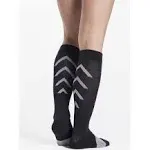 Sigvaris Pulse Compression Socks 15-20mmHg, Calf Length Sports Compression Socks - U L Black