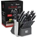 Supreme Series 19Piece High Carbon Stainless Steel Knife Set in Gray Block