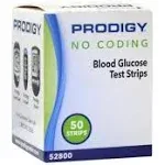 Prodigy No Coding Blood Glucose Test Strips (50 ct)